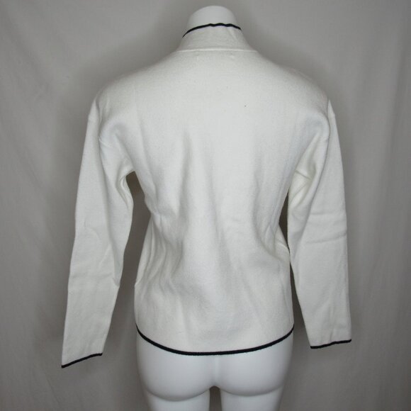 Anthropologie White LIZZIE Mock Neck Knit Sweater Women's XS XSmall - Picture 3 of 8